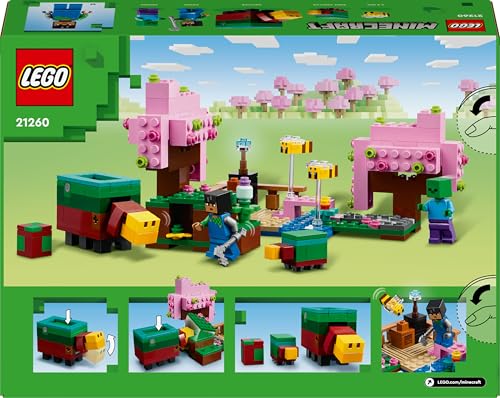 LEGO Minecraft The Cherry Blossom Garden Playset - Building Toy with Sunny, Sniffer & Zombie Figures for Kids 8+ 12