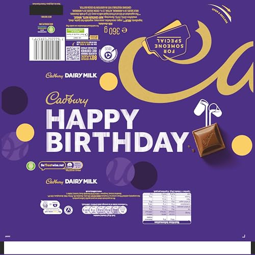 Cadbury Dairy Milk 360 g Happy Birthday Schokoriegel 4