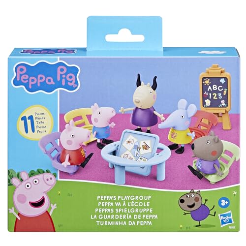 Peppa Pig Peppa's Playgroup Playset - 5 Figures & Classroom Accessories for Ages 3+ 4