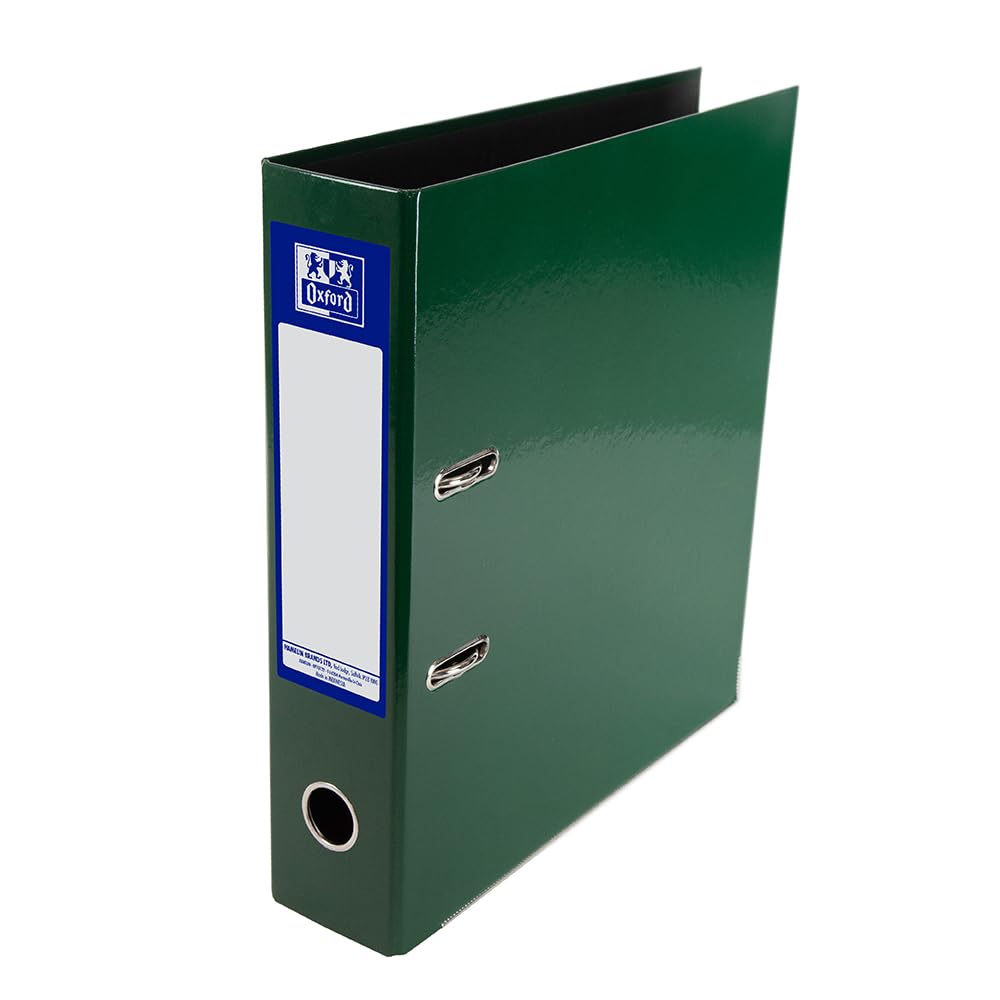 Oxford Premium A4 Lever Arch File - Heavy Duty Filing | 70mm Spine | Green