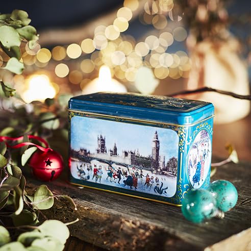 New English Teas Victorian Skaters Christmas Tea Tin - Afternoon Tea Blend, 80g (40 Tea Bags)