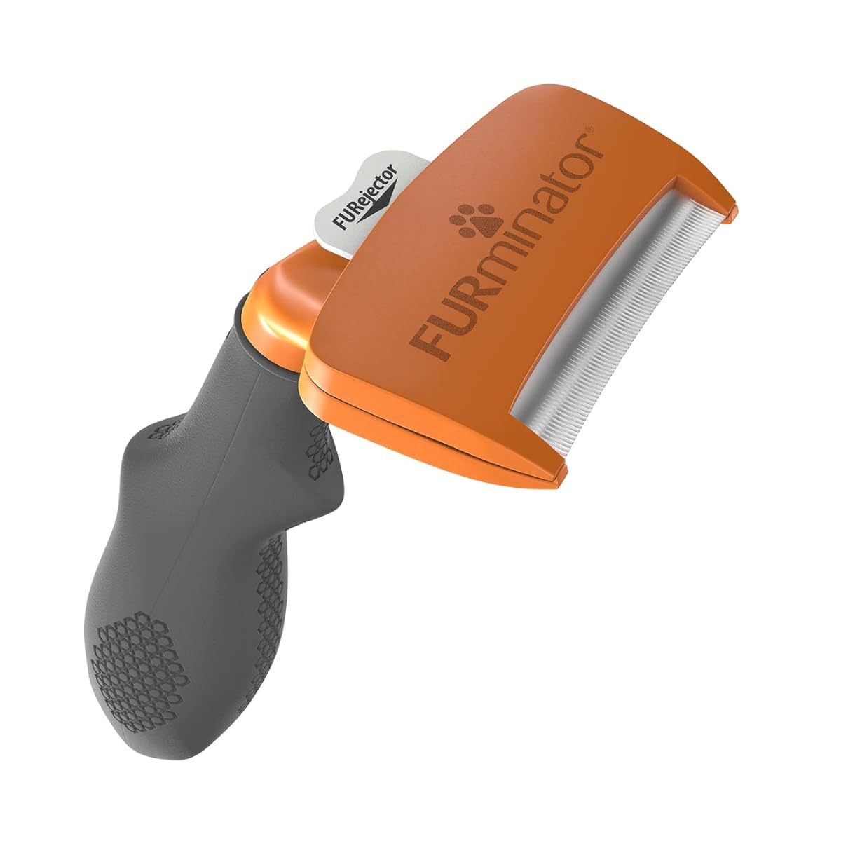 FURminator Undercoat deShedding Tool - Medium Short Hair Dogs (9-23 kg) | Orange/Grey | Size M