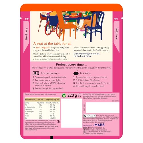 Ben's Original Thai Sweet Chilli Microwave Rice, 6 x 220g Pouches 8