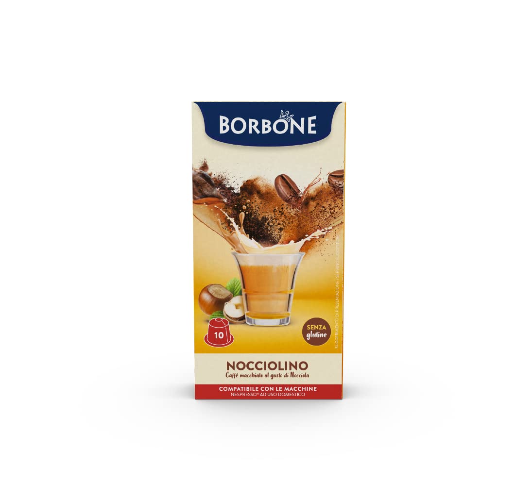 Caffè Borbone Nocciolino - Hazelnut Flavored Cappuccino - 60 Capsules (6 Packs of 10) - Compatible with Nespresso® Domestic Machines 4