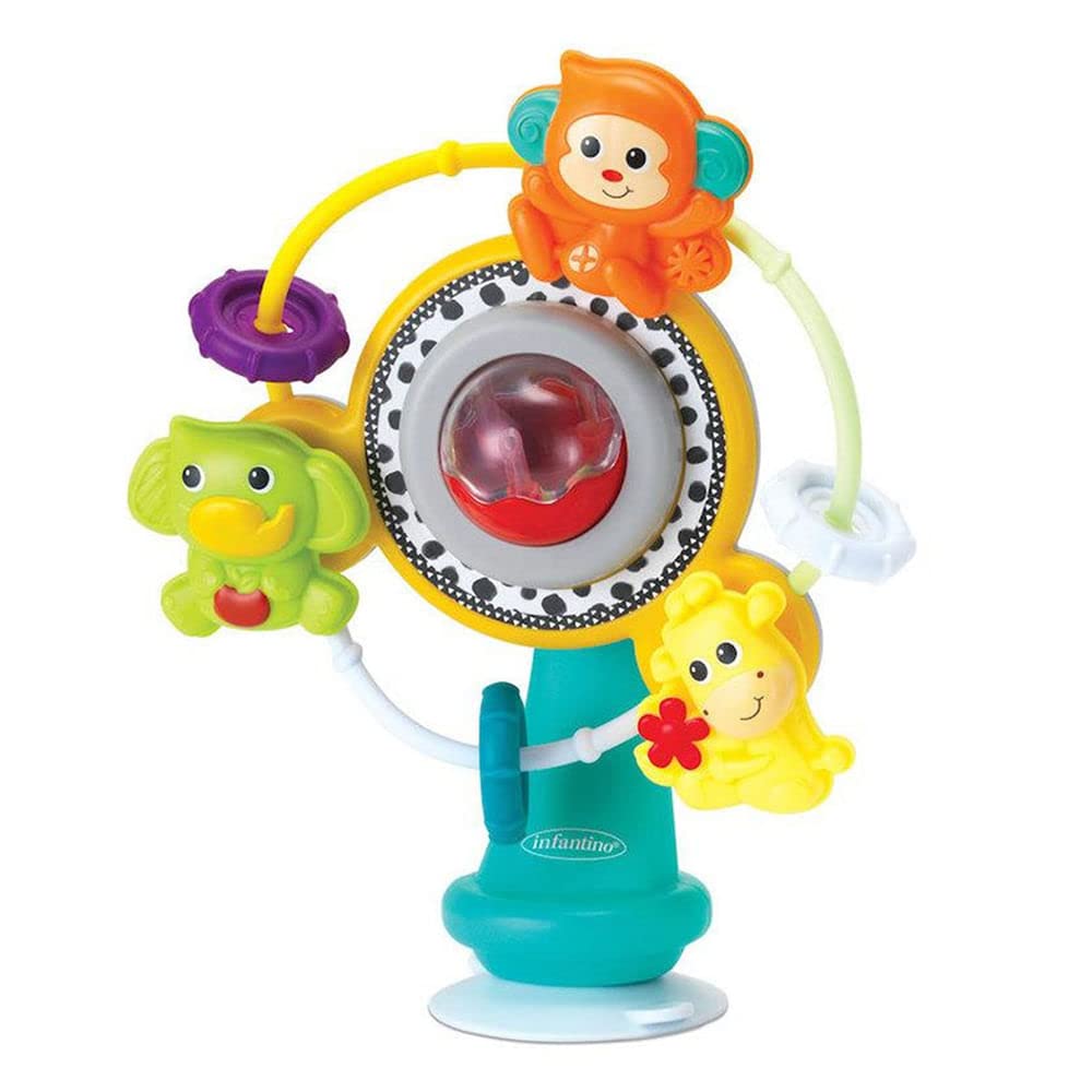 INFANTINO Jungle Ferris Wheel - Spinning High Chair Toy | BPA-Free | Ages 6-48 Months
