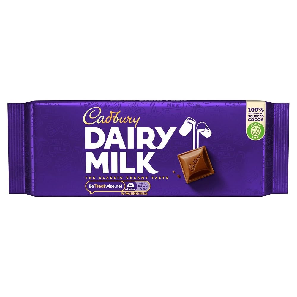 Cadbury Dairy Milk Schokoladenriegel mit Daim Crunch, 180 g