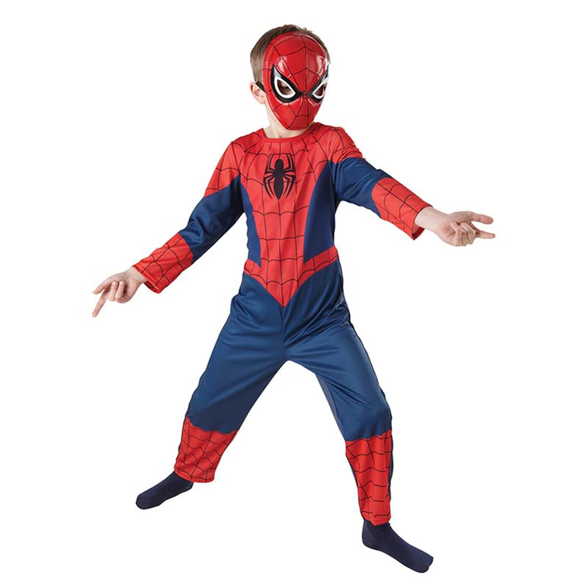 Rubies Spiderman 1/2 Mask - Child Size, Red Plastic