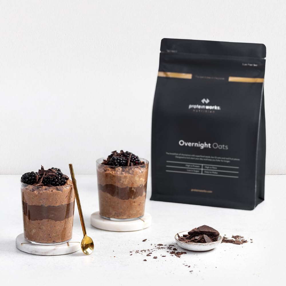 Protein Works Overnight Oats - Summer Berries High Protein Breakfast, 500 g