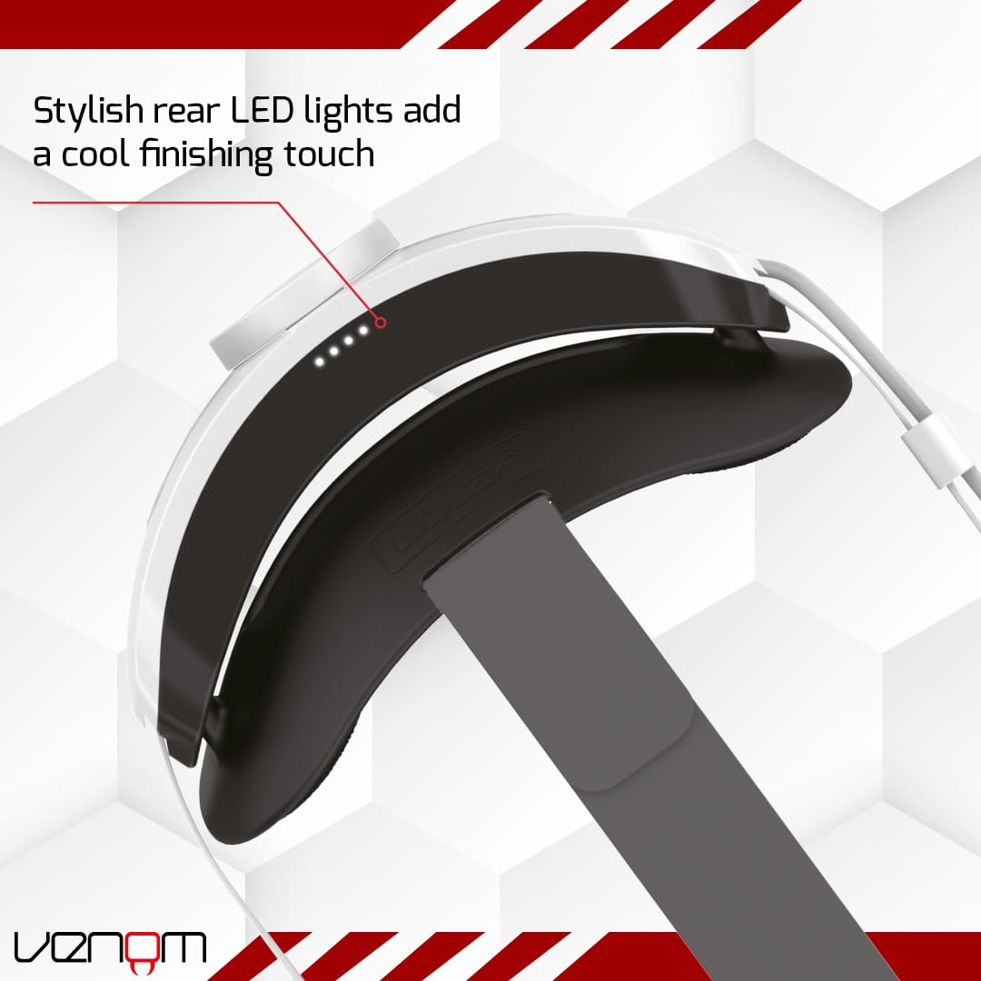 Venom Power Strap for Meta Quest - Padded Headstrap with 5000mAh Battery for Quest 3S, Quest 3 & Quest 2