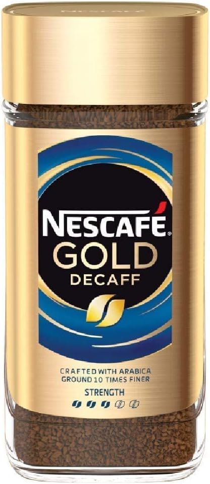 Nescafé Gold Blend Decaf Instant Coffee 200g - Smooth, Rich Aroma, Water-Processed Decaf