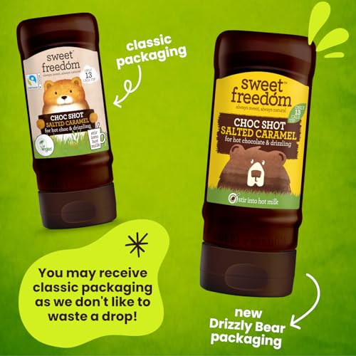 Sweet Freedom - CHOC SHOT Salted Caramel Chocolate Syrup for Hot Chocolate & Drizzling 9