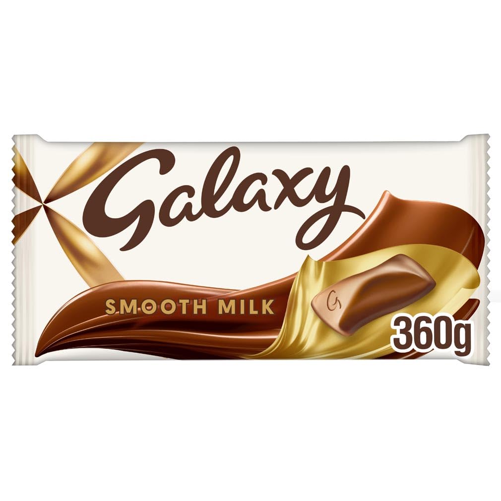 Galaxy Smooth Milk Chocolate Bar - 360g for Movie Night Indulgence [Chocolate Snack]