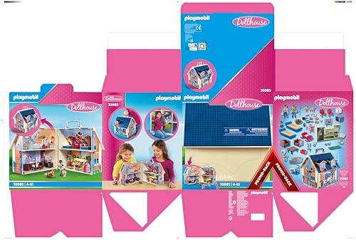 Playmobil Take Along Modern Doll House 70985 - Portable Fold-Out Playset for Ages 4+ 10