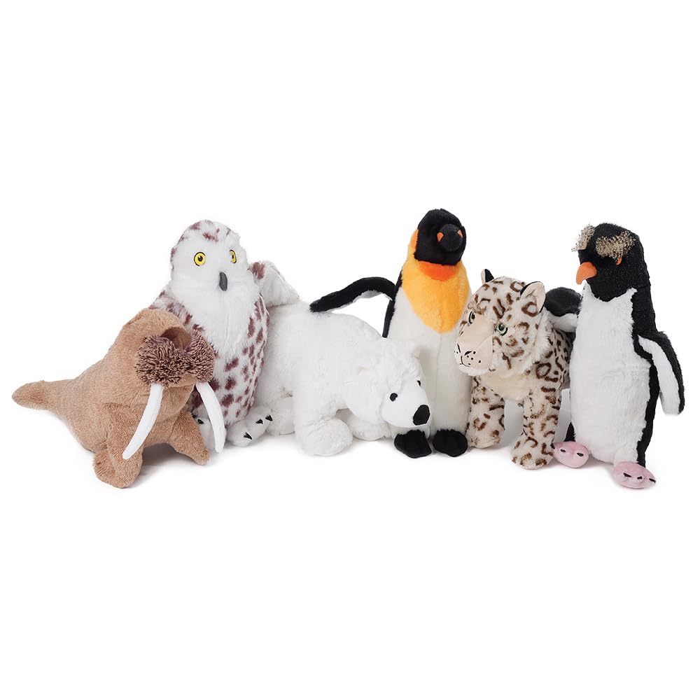 Animal Instincts Snow Mates Perdita Polar Bear Squeaky Plush Dog Toy | Small Size | Machine Washable