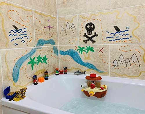 Little Brian Bath Paint Sticks - 6 Pack, Mess-Free, Quick Drying | Assorted Colours