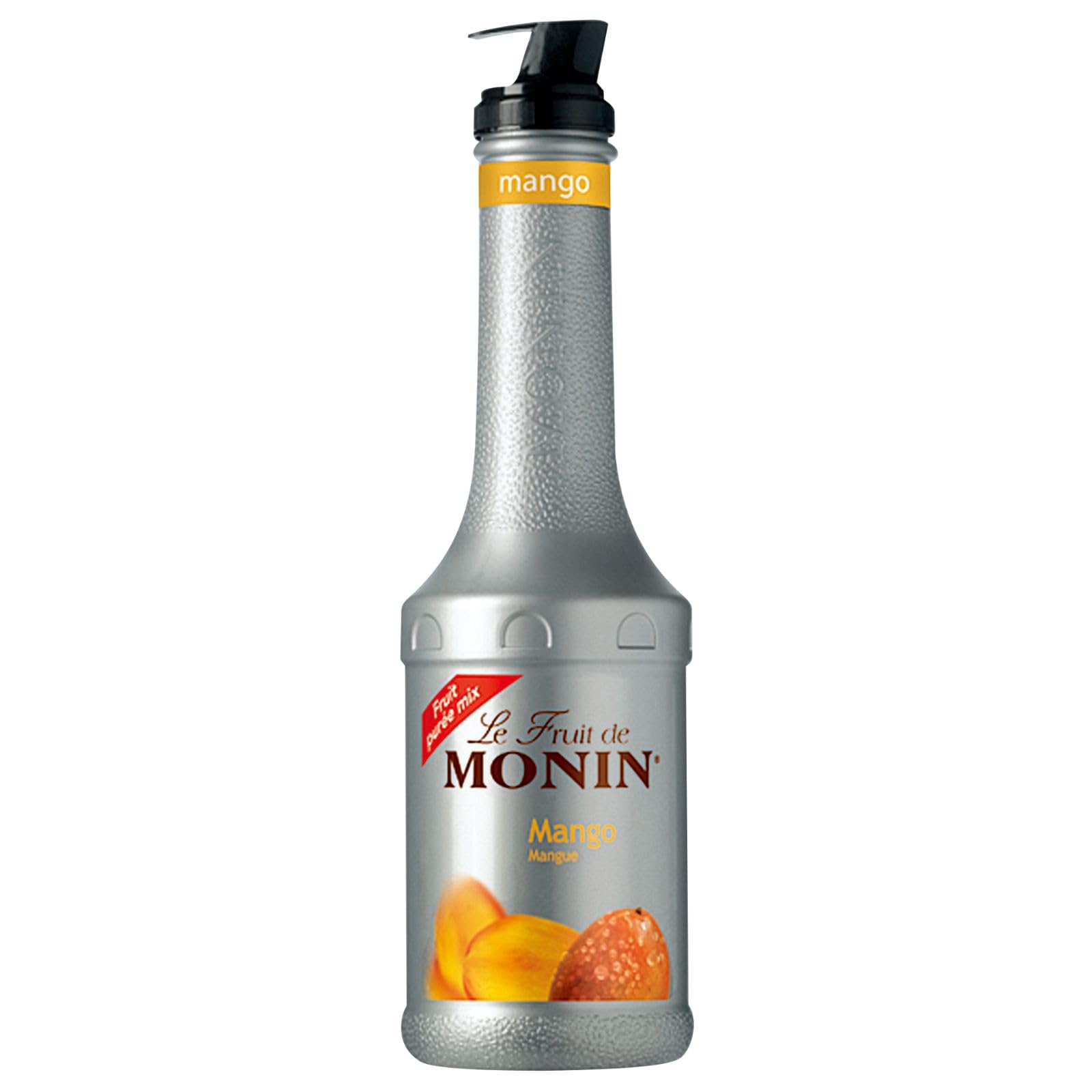 Monin Le Fruit de Mango Puree 1L - 50.1% Mango Content, Vegan, Natural Flavors, for Cocktails & Smoothies
