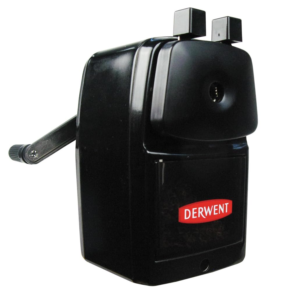 Derwent Manual Helical Pencil Sharpener - Super Point | Desk Clamp | Black 1