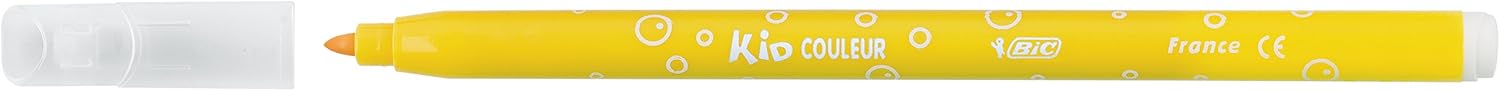 BIC Kids Kid Couleur Felt Tip Pens - Assorted Colors Medium Point Washable Markers for Kids, Pack of 12 7