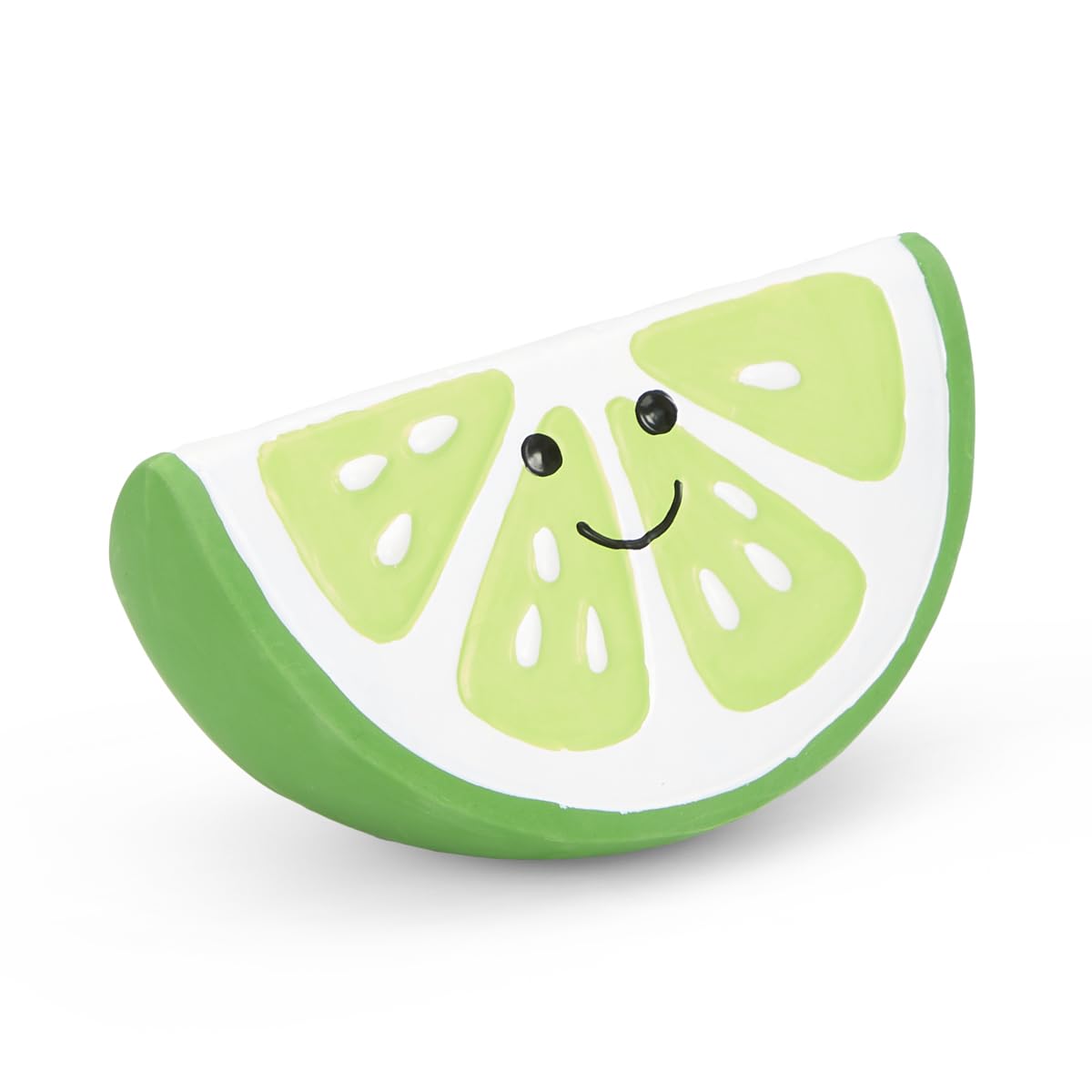Petface Lime Latex Dog Toy with Squeaker | Durable Fetch Toy for Small Dogs | Natural Rubber