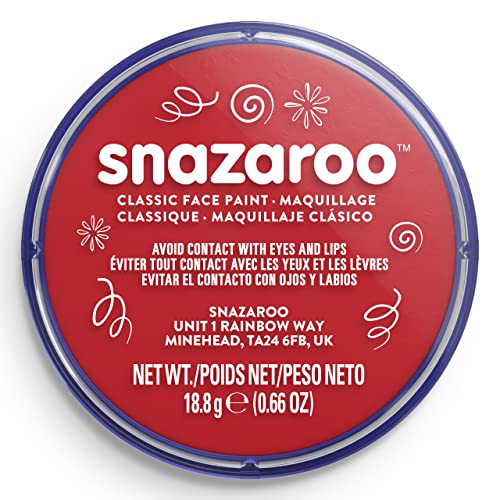 Snazaroo - Classic Face and Body Paint (Bright Red, 18.8 g x 2) 13