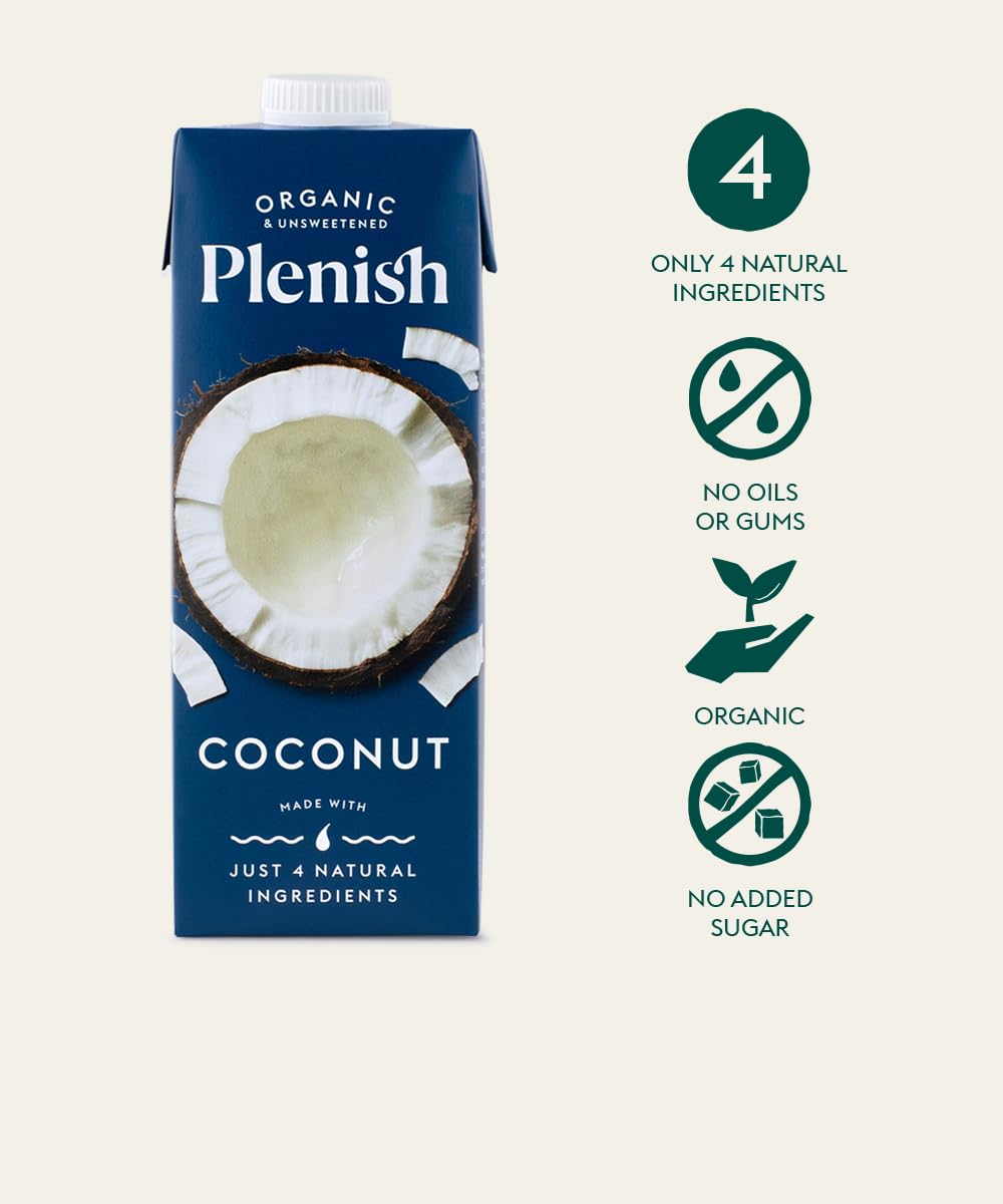 Plenish Organic Unsweetened Coconut Milk (1 Litre)