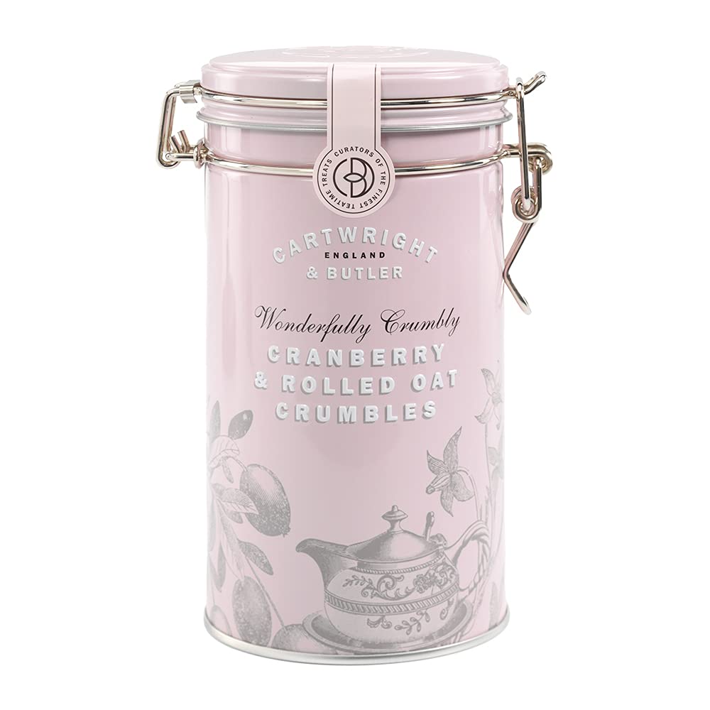 Cartwright & Butler Cranberry & Rolled Oat Crumbles - 200g Tin | Yorkshire Recipe