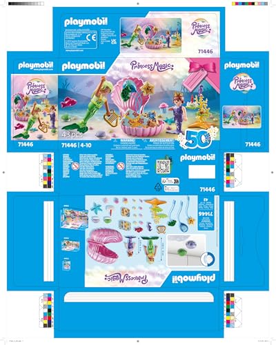 Playmobil 71446 Princess Magic: Mermaid Birthday Party Playset for Kids 4+ 7