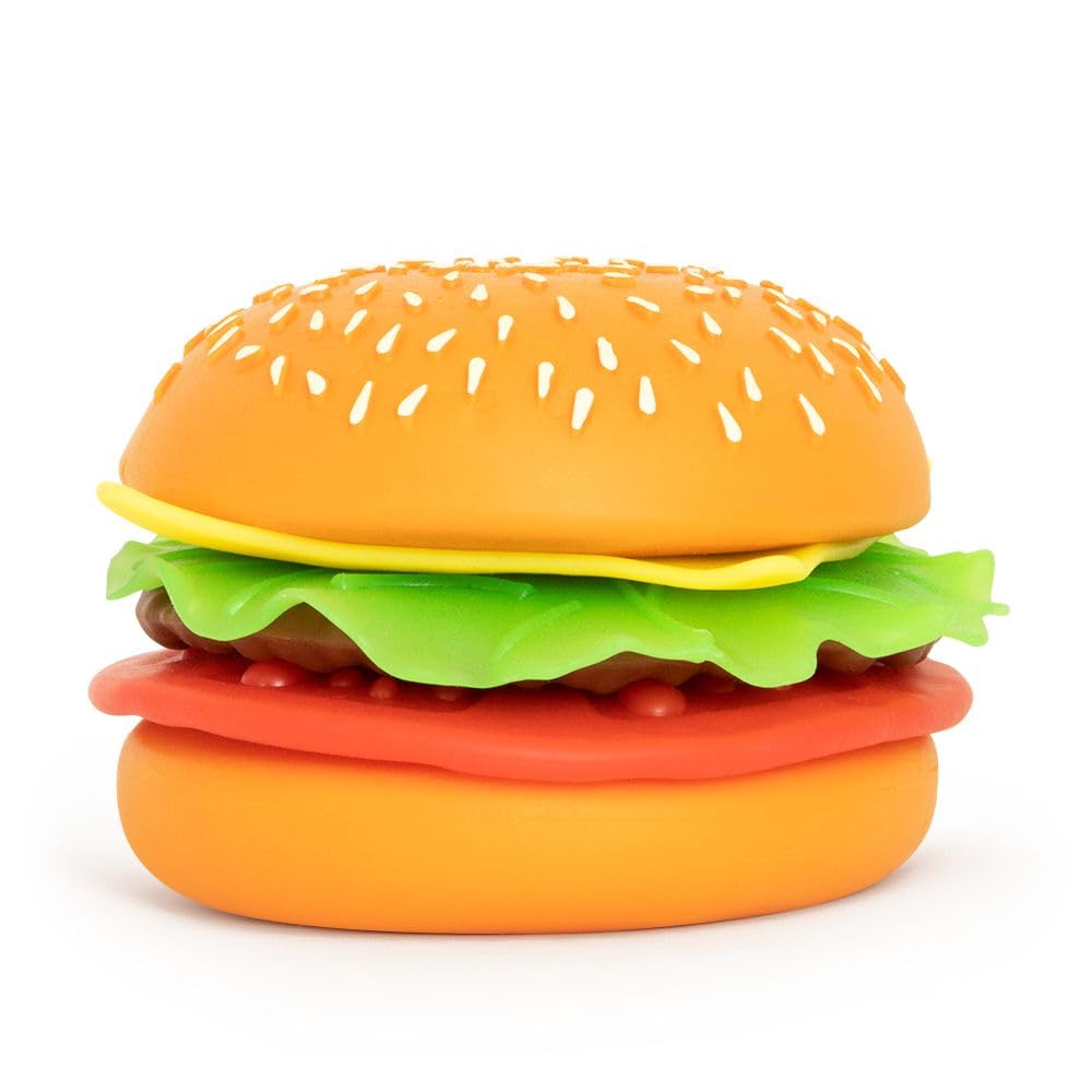 Keycraft Jumbo Peel and Play Burger Squishy Toy - Slow-Rising Foam, Sensory Relief, Ages 3+