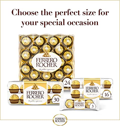 Ferrero Rocher Pralines Chocolate Gift Box - 225g Festive Hazelnut Treat 10