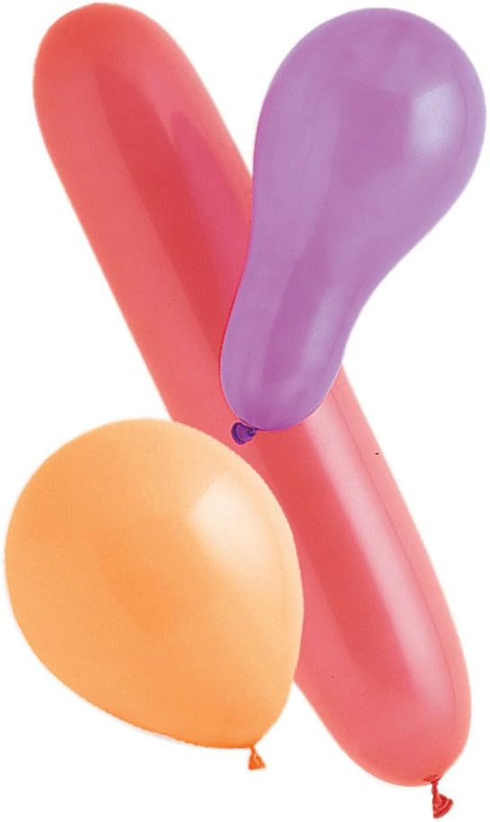 Party Balloons 5198 - Assorted Shapes and Colors Latex Balloons Pack of 100