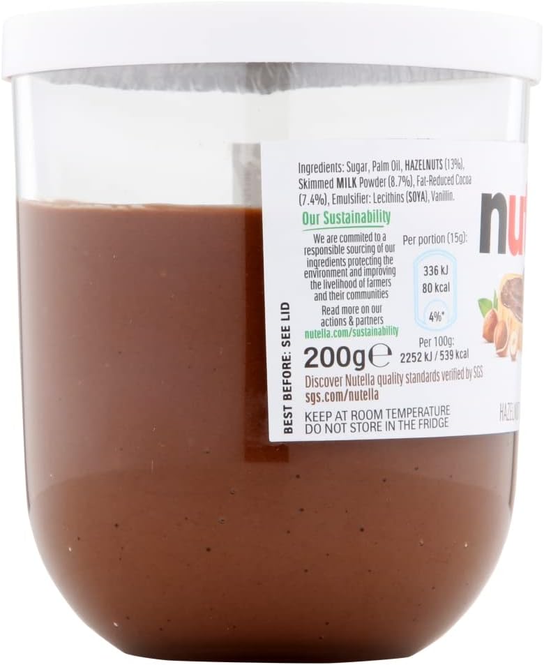 Nutella Hazelnut Chocolate Spread 200g - Breakfast & Snack Topping