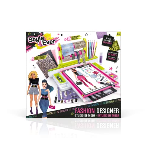 Fashion Designer Studio - Real Adhesive Fabrics & Design Kit for Kids 13