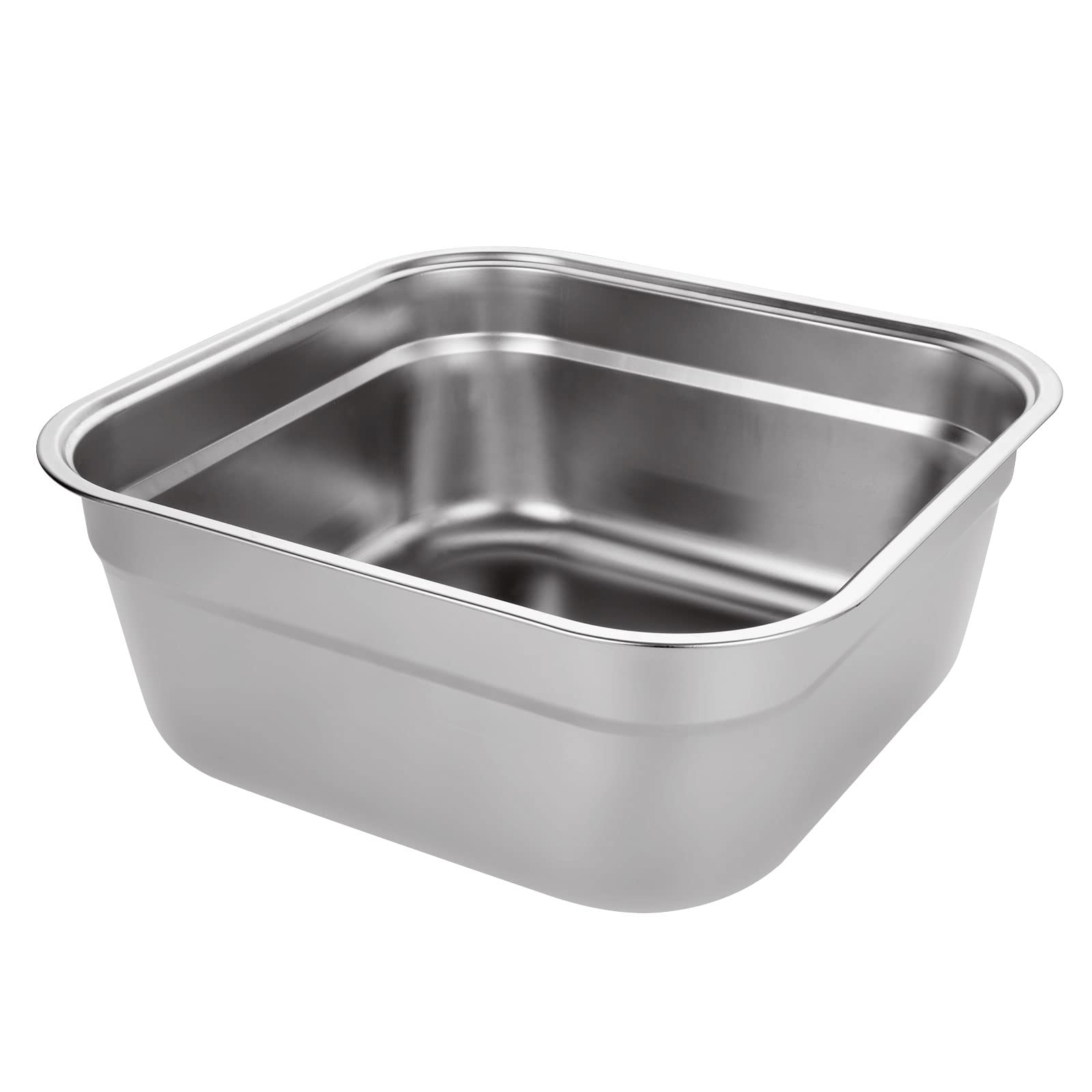 ASelected - Stainless Steel Washing Up Bowl 10L Rectangular Sink Basin
