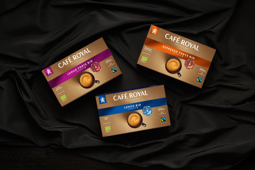 Café Royal Lungo Forte Bio - 50 Fairtrade Certified Coffee Pods for Nespresso Professional 6
