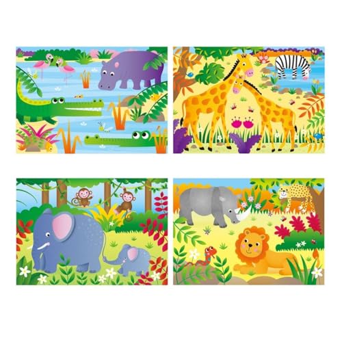 Galt Toys 4 Puzzles in a Box - Jungle Animal Jigsaw Puzzle Set for Kids, Ages 3 Years and Up 6