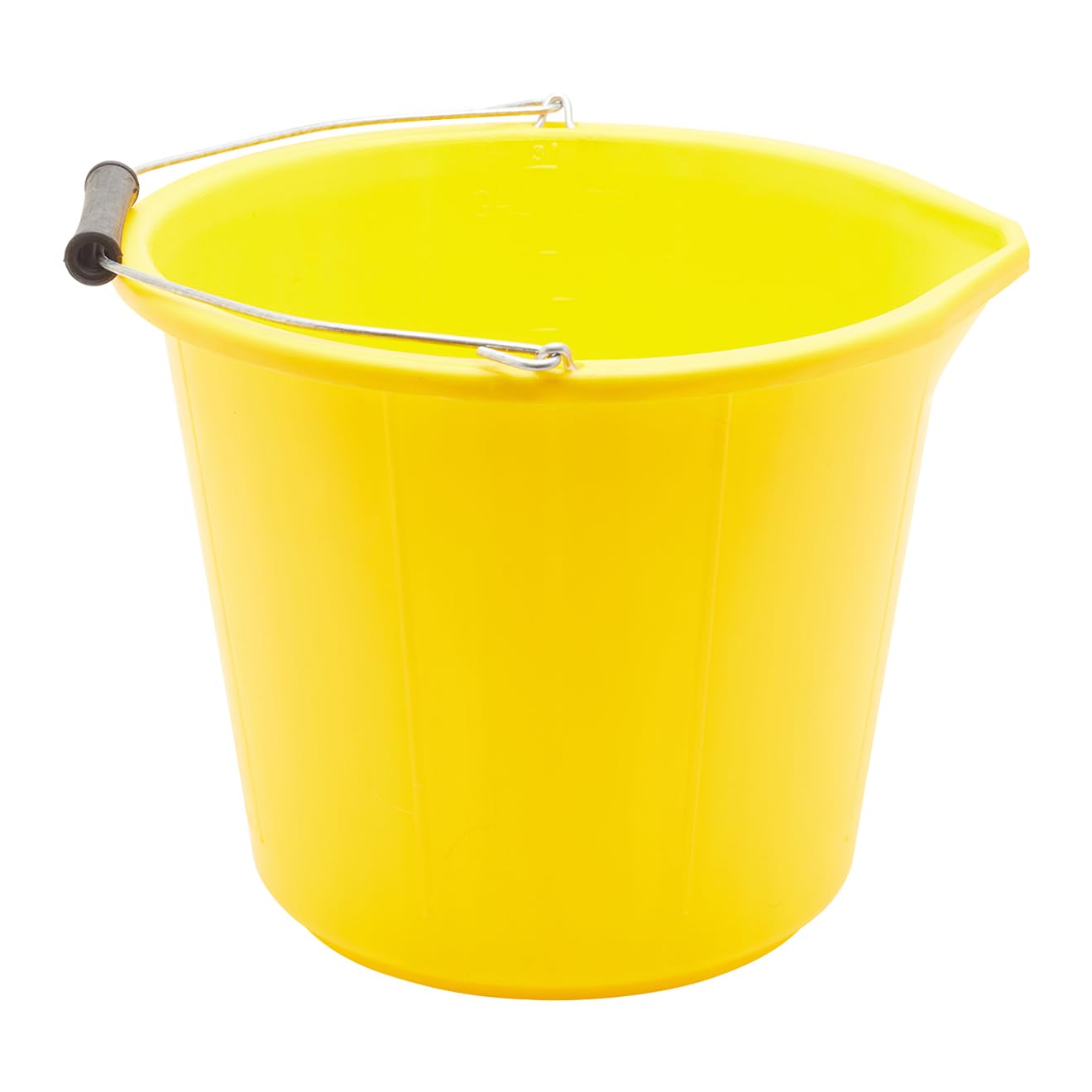 ProDec - Heavy Duty 14 Litre Yellow Plastic Builders Bucket