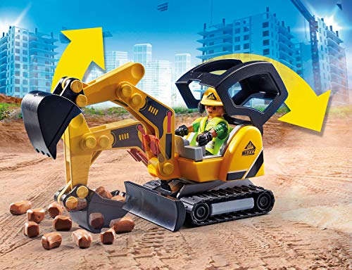 Playmobil 70443 City Action Construcion Excavadora pequeña con cubo móvil 5
