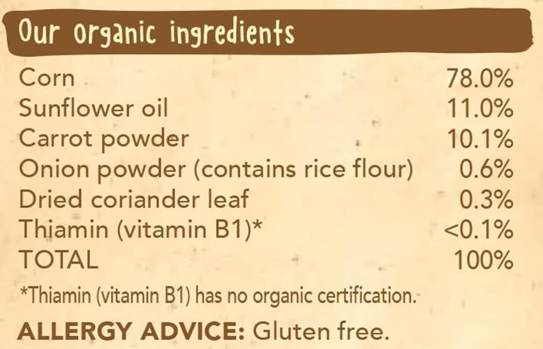 Organix Carrot & Herb Stix Organic Finger Food Snack for Toddlers 10+ Months, 3 Packs (4 x 15g Each)