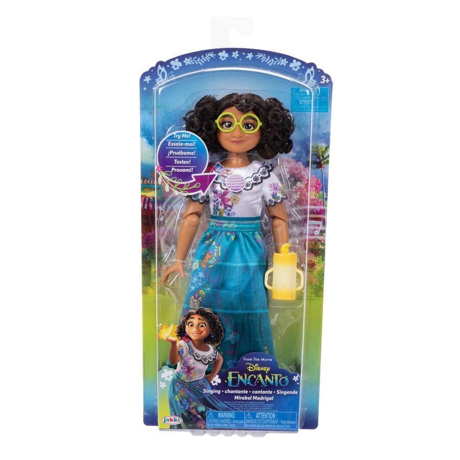Jakks Pacific Mirabel Madrigal Singing Doll with Sound | Plastic Tinsel Tree Accessory | Silver