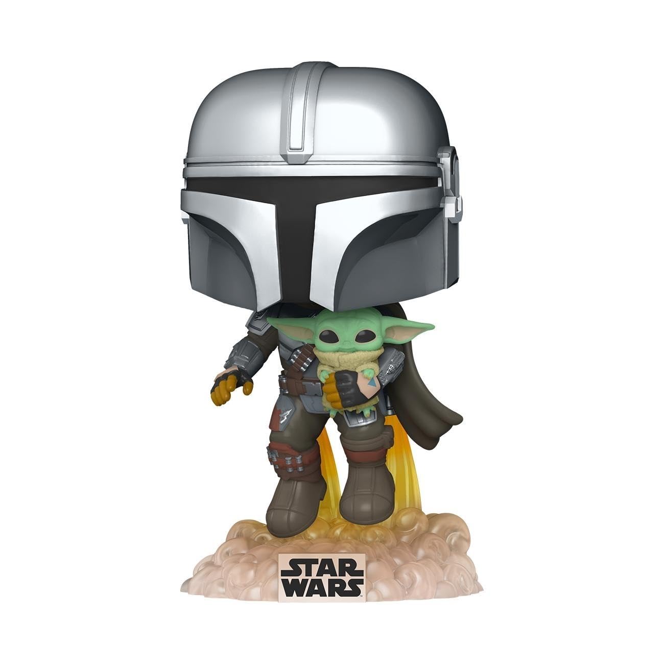 Funko POP Star Wars: The Mandalorian Mando Flying w/Jet Pack Collectible Toy | Vinyl | 3.75 in