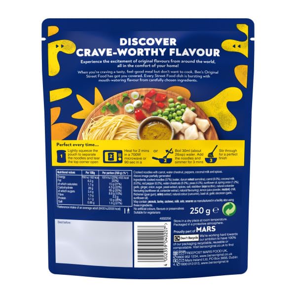 Ben's Original - Street Food Singapur Style Nudeln Fertiggericht (6 x 250g) 7