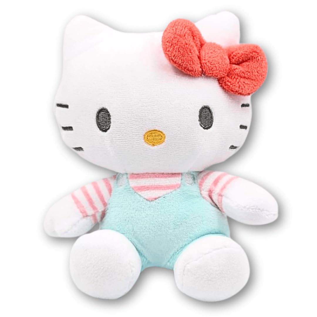 Hello Kitty Plush - 15cm Sitting Sanrio Collectible, White Cotton Stuffed Animal