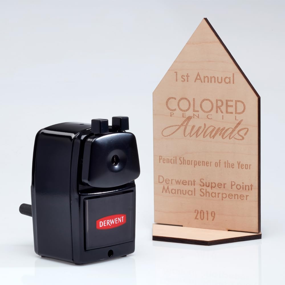 Derwent Manual Helical Pencil Sharpener - Super Point | Desk Clamp | Black 2