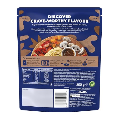 Ben's Original - Street Food Koreanische BBQ-Nudeln Fertiggericht (6x 250g) 7