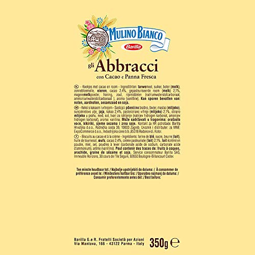 Mulino Bianco Abbracci Cream and Cocoa Filled Biscuits, 350 g 6