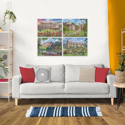 Ravensburger Happy Days Royal Residences 4x 500 Piece Jigsaw Puzzle - Garden Seasons Collection 16