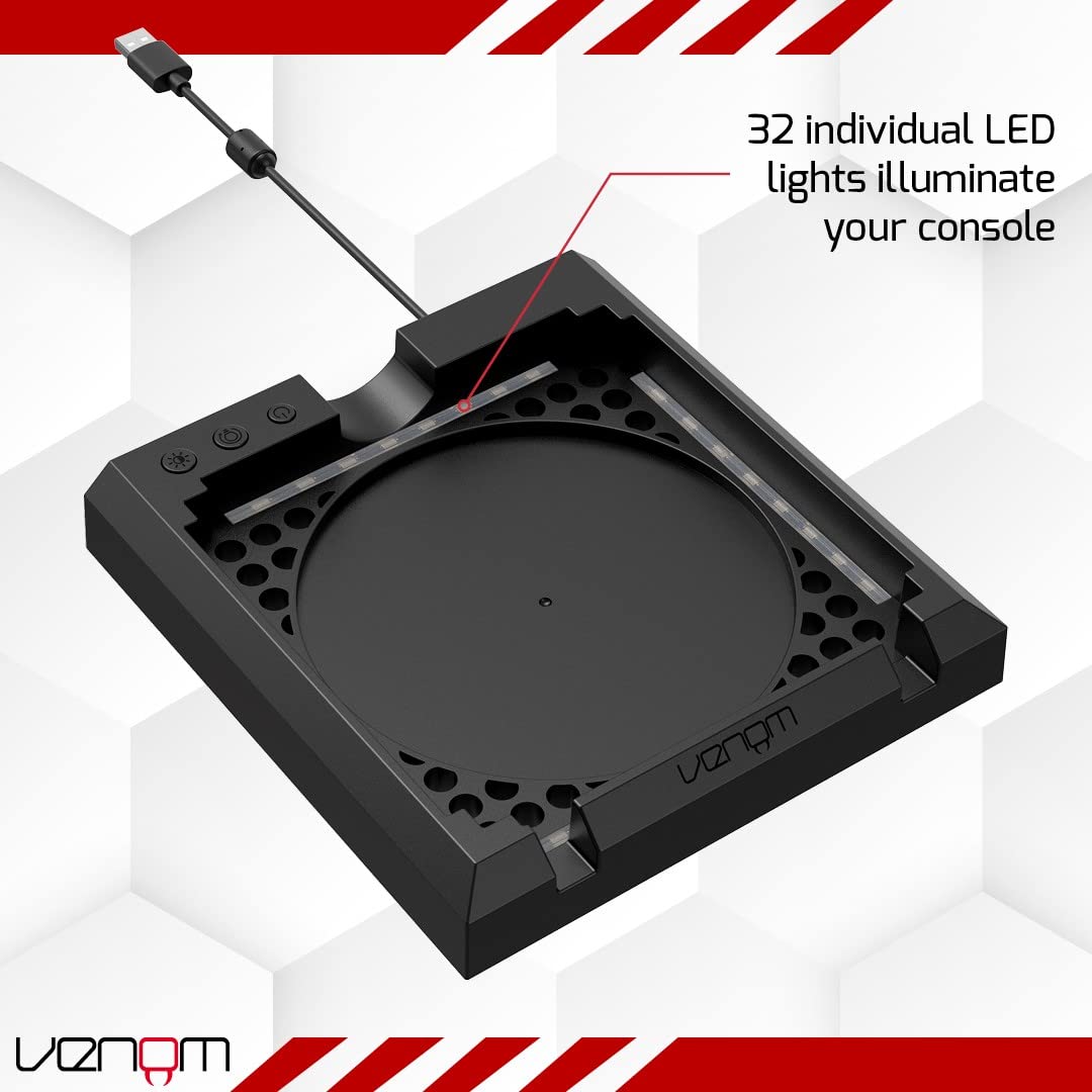 Venom LED Light-up Console Stand for Xbox Series X - Multi-Colour, USB Powered, Adjustable Brightness 5