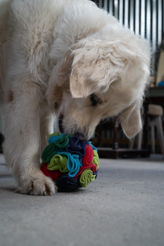 Petface Fabric Snuffle Ball Treat Puzzle Toy - Multi-Colour Polyester for Dogs 5