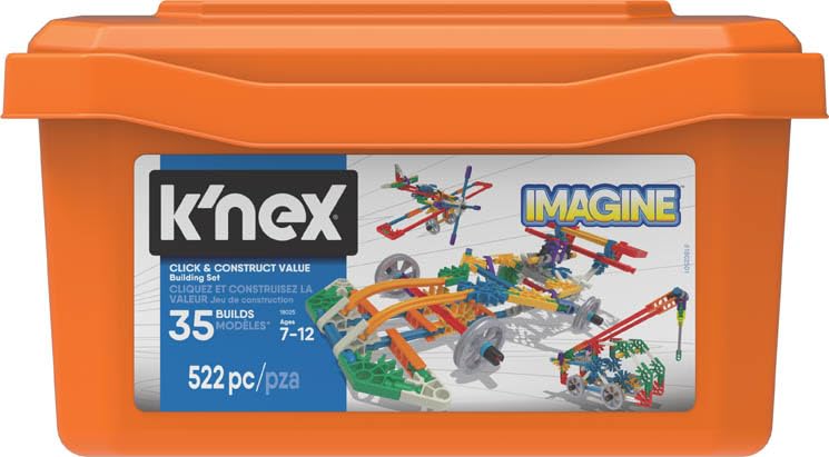 K'NEX Click & Construct 522-Piece Building Set - STEM Learning Toy for Kids 7+