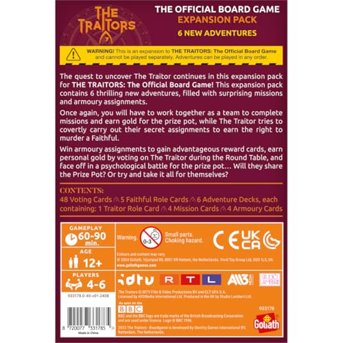 Goliath The Traitors Official Board Game Expansion Pack